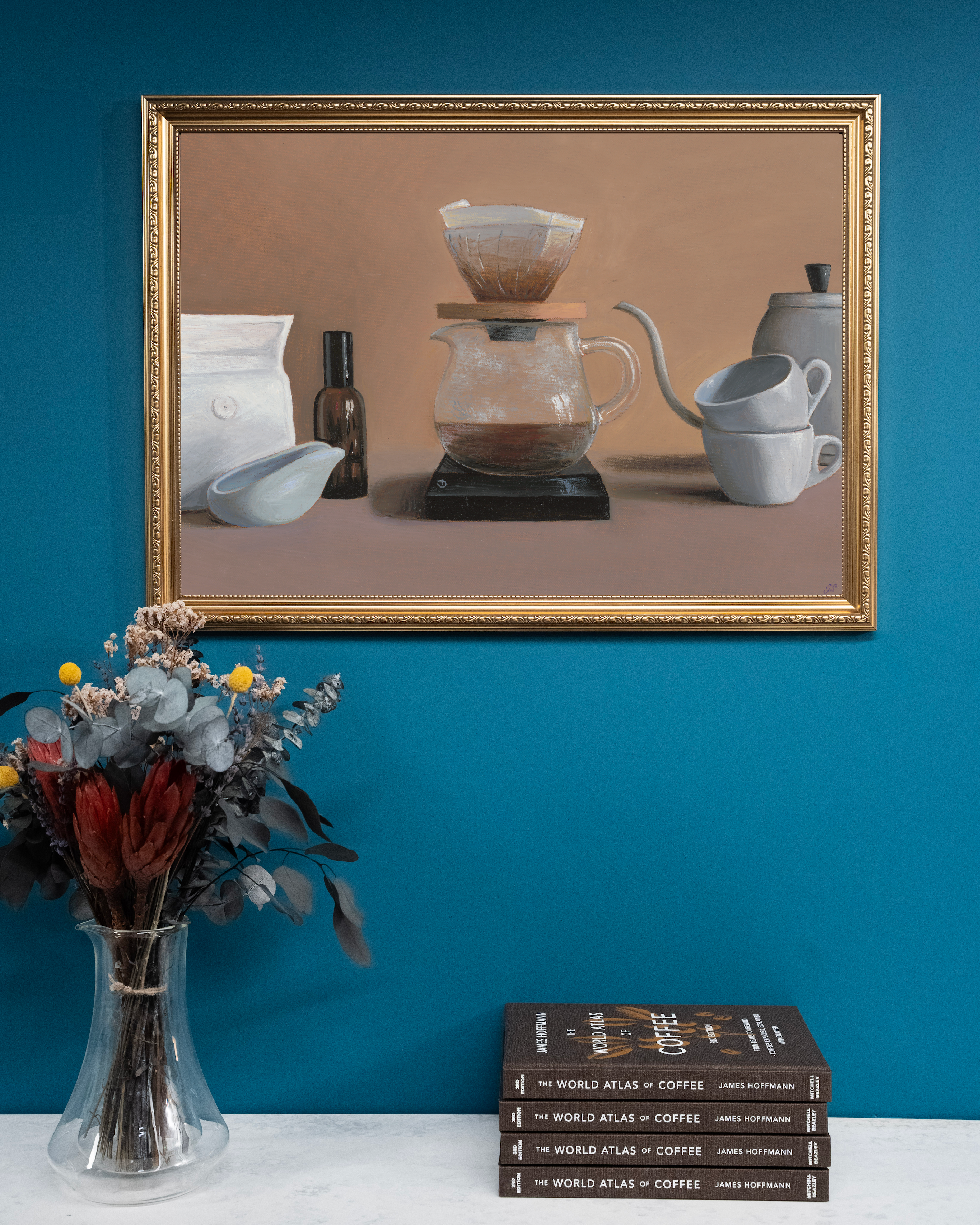 Pour Over setup still life print